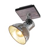 EGLO Barnstaple - wandlamp - 1-lichts - E27 - bruin-patina/zwart/oud-zink-look