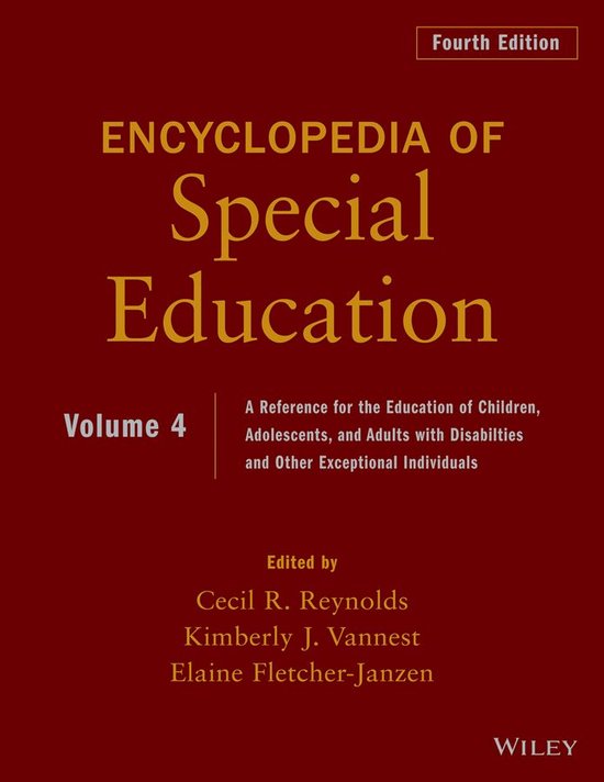 Encyclopedia of Special Education, Volume 4 - cover