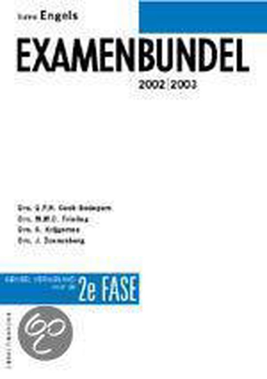 Engels 2002/2003 Examenbundel havo