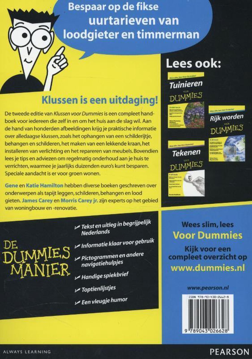 Voor Dummies - Klussen - back cover