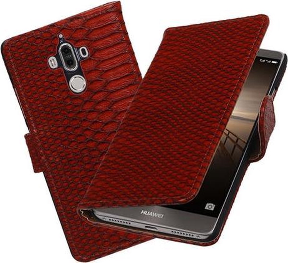 BestCases.nl Huawei Mate 9 Slang booktype hoesje Rood