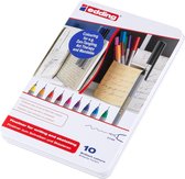 edding 55 feutre fin - Étui de 10 couleurs - pointe 0,3 mm-Feutre de couleur pour écrire, dessiner, illustrer-enfants et adultes, pour l'école et le bureau à domicile ou en entreprise