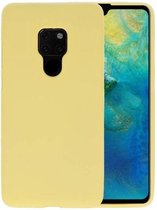 Bestcases Color Telefoonhoesje - Backcover Hoesje - Siliconen Case Back Cover voor Huawei Mate 20 - Geel