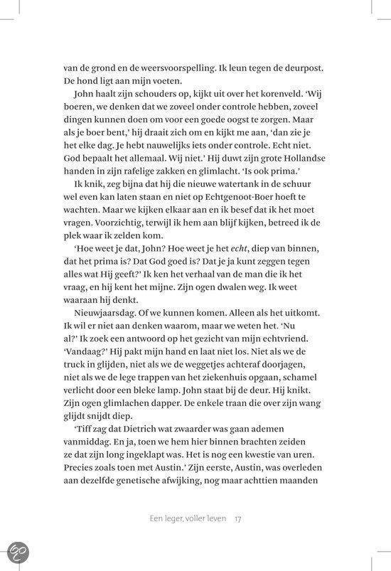 Tekstpagina met de titel 'Een leger, voller leven'.