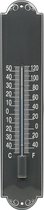Thermometer emaille grijs 6,5x30cm