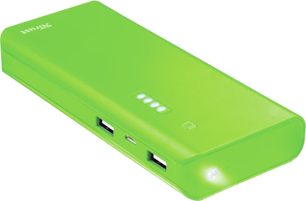 Trust Primo 10.000 mAh Lithium-Ion (Li-Ion) Groen powerbank