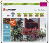 GUHAOOL Zonne-irrigatiesysteem, automatisch irrigatiesysteem tuin voor 30 potplanten, druppelirrigatiesysteem met timer en 35M slang voor tuin, balkonplanten, potplanten buiten