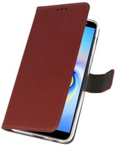 Booktype Telefoonhoesjes - Bookcase Hoesje - Wallet Case -  Geschikt voor Samsung Galaxy J6 Plus - Bruin