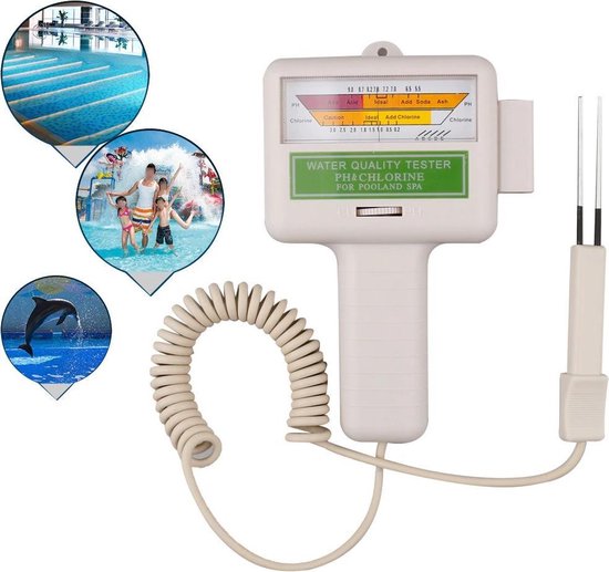 Buitenshuis zich zorgen maken amplitude Elektrische Zwembad Tester - 2-in-1 Elektrische PH Waarde Tester / Chloor  Meter -... | bol.com