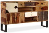 Dressoir 140x30x80 cm massief sheesham hout (incl. vloerviltjes)