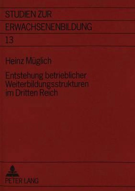 Entstehung betrieblicher Weiterbildungsstrukturen im Dritten ... - cover