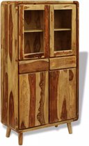 Dressoir 90x40x175 cm sheesham hout (incl. vloerviltjes)
