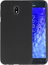 Bestcases Color Telefoonhoesje - Backcover Hoesje - Siliconen Case Back Cover Geschikt voor Samsung Galaxy J7 (2018) - Zwart