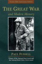 Boekcover 'The Great War and Modern Memory' met een zwart-witfoto van een jonge soldaat in uniform, met de titel en auteur.