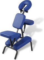 Inklapbare Massagestoel Blauw - Draagbare massage stoel - behandelstoel - Pedicure stoel - salon stoel