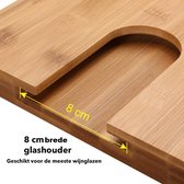 Luxe Bamboe Badrekje Verstelbaar - Tablethouder - Badkameraccessoires