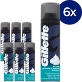 Gillette Basic Gevoelige Huid Scheerschuim Mannen - 6x200ml Voordeelverpakking