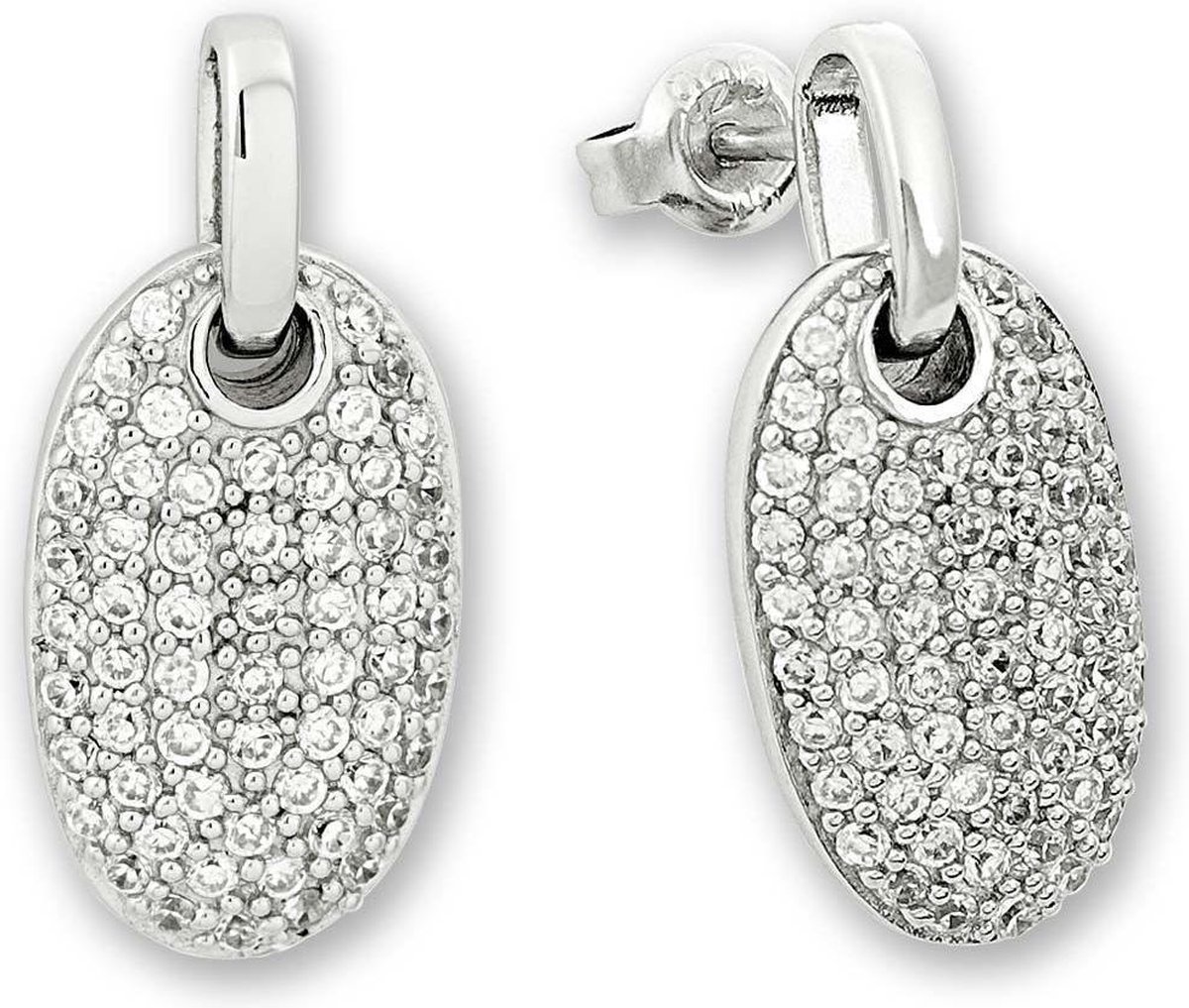 Orphelia  ZO-5808 - Oorhangers - Zilver 925 - Zirkonia - 2.5 cm