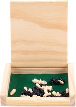 POCKET CHESS RUBBER WOOD 12 x 12 CM - KING 21 MM
