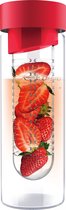Asobu Flavour It Drinkbeker - Glas - Incl. Fruitinfuser - 480 ml - Rood