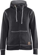 Blaklader Dames hooded sweatvest 3373-1157 - Zwart Mêlee - XL