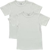 Dirkje Unisex Shirts Korte Mouwen (2stuks) Wit - Maat 92