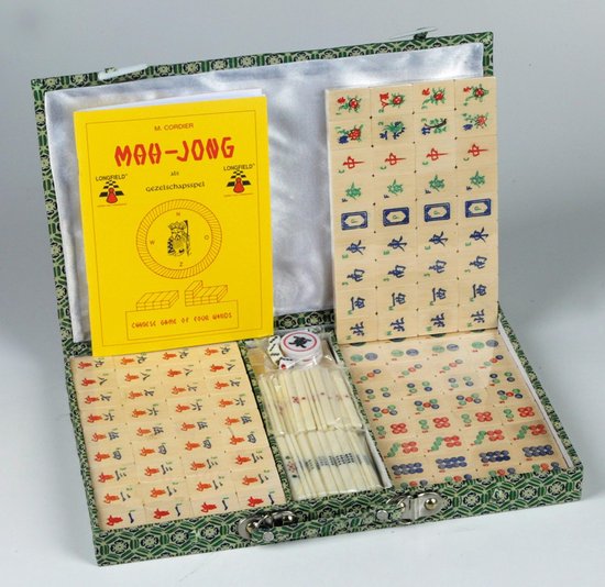 scheiden Bijzettafeltje Poort Mahjong spel - Bamboe | Games | bol.com