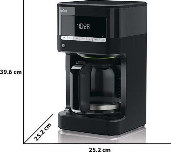 Opties voor koffiebereiding - Braun 0X13211014 - Braun PurAroma 7 KF 7020 BK - Filter-koffiezetapparaat - Zwart