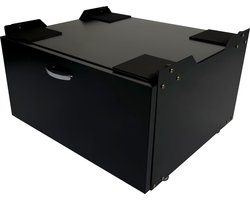 Wasmachine sokkel - verhoger - 33 cm met lade - zwart