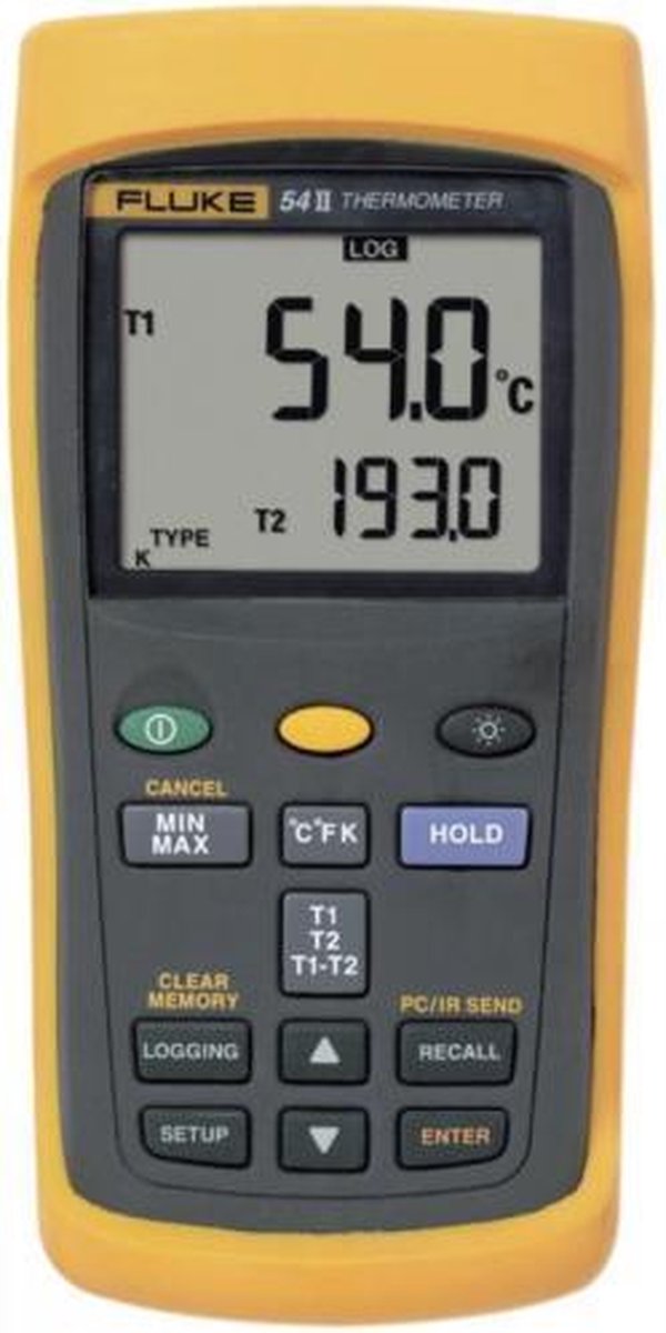 Fluke 54IIB 50HZ Temperatuurmeter -250 - +1767 °C Sensortype E, J, K, N, R, S, T