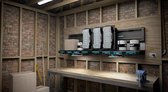 BluCave Opbergsysteem MIX set - 2 Systeemkoffers + 1 Ophangrail