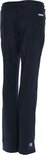Achterkant van een donkerblauwe sportbroek met trekkoord.
