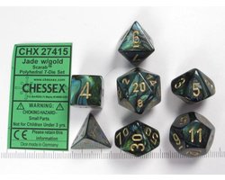 Polydice 7 Dobbelstenenset Scarab Jade Gold