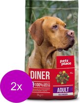 Pets Place Adult Diner Volaille & Viande - Nourriture pour chiens - 2 x 3 kg