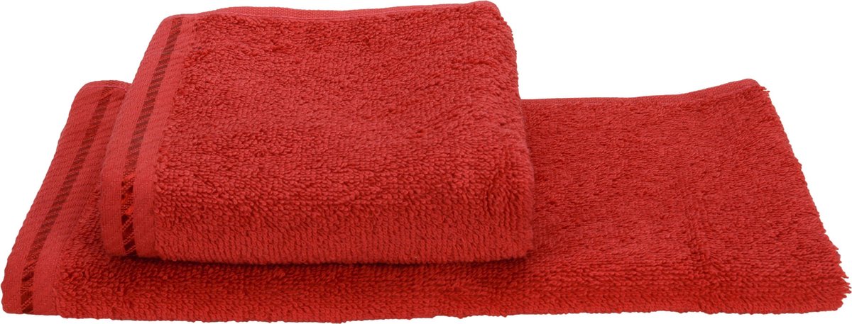 ARTG® Towelzz - Gastenhanddoek - 30 x 50 cm - Rood - Fire Red - Set 10 stuks