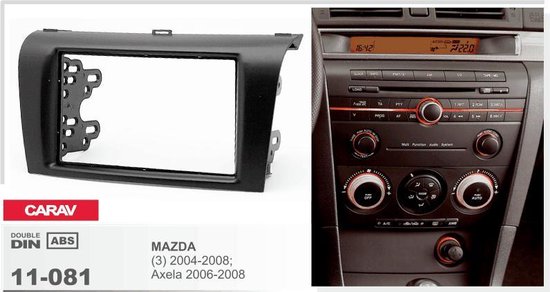 autoradio android inclusief 2-DIN MAZDA (3) 2004-2008  Axela 2006-2008  frame Audiovolt 11-081 - Merkloos