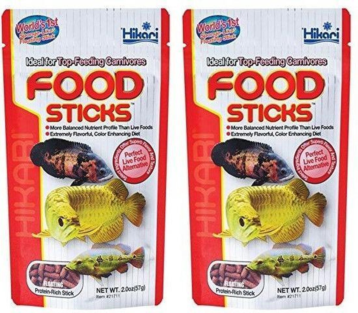 Vissenvoer Food Sticks 57 gr. per 2 stuks