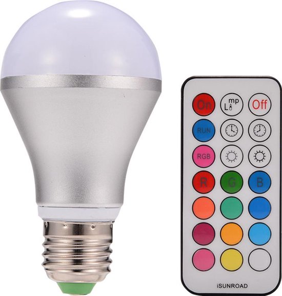 Mok ondersteuning onderwijzen 10W E27 Dimbare LED light bulb multi kleuren met afstansbediening | bol.com