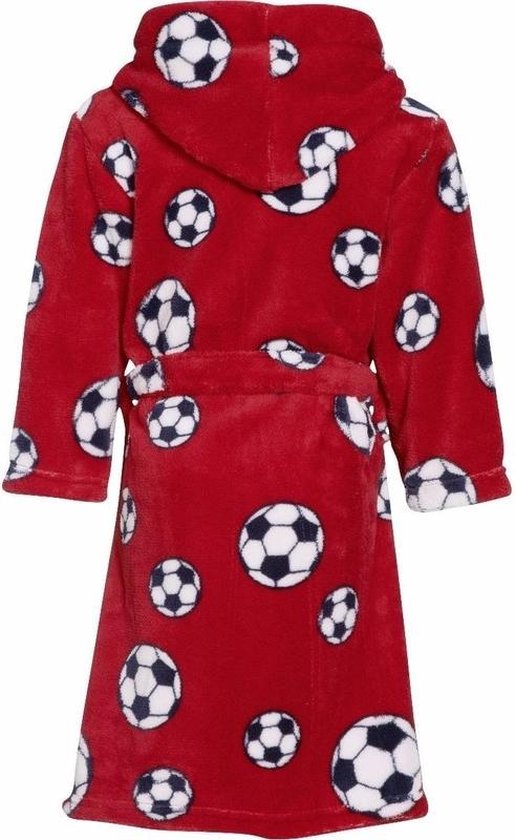 activering Feest Infecteren Rode badjas/ochtendjas met voetbal print voor kinderen. 110/116 (5-6 jr) |  bol.com