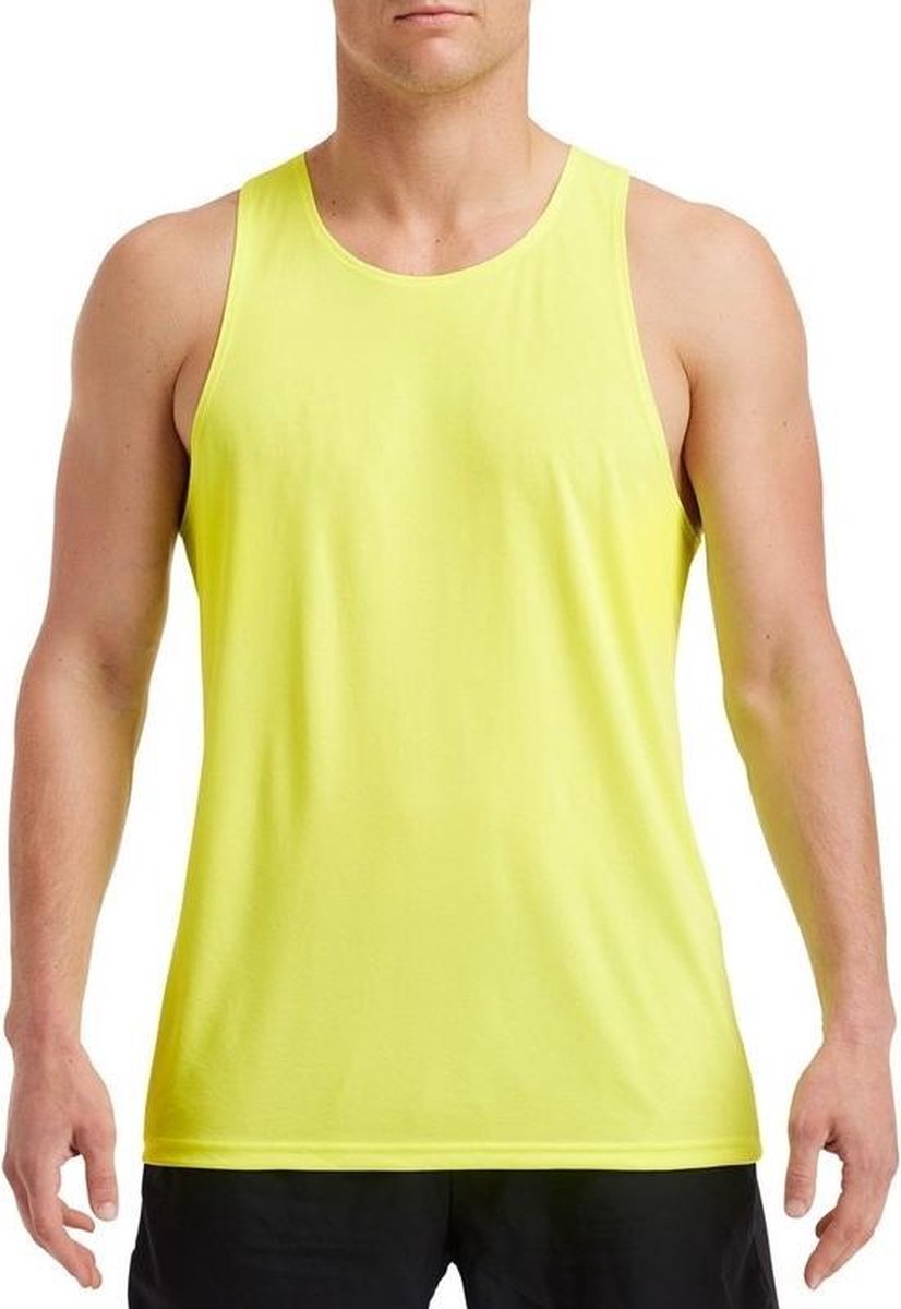 Sport hardloop singlet neon groen voor heren - Heren sportkleding hemd/top  neon groen... | bol.com