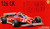 Ferrari 126CK Gilles Villeneuve Formule 1 modelbouw pakket 1:20