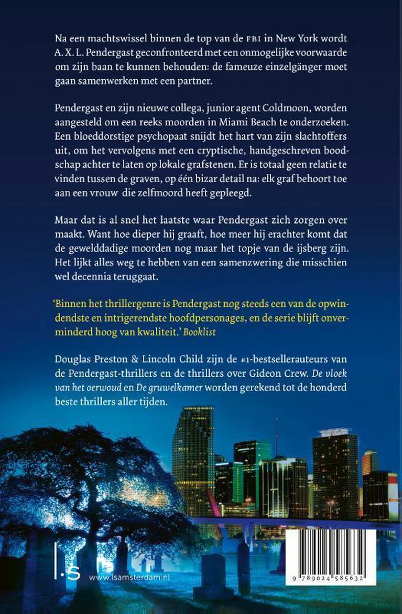 Pendergast 18 -   Dichtregels voor de doden - back cover