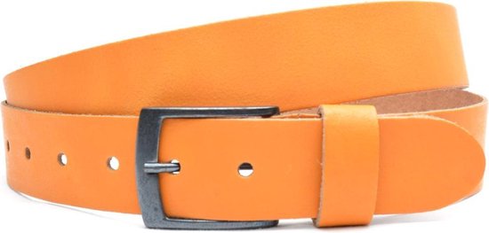 persoonlijkheid Napier compileren Moderiemen 3,5cm oranje lederen jeans riem - Maat 115 cm | bol.com