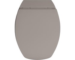 Allibert wc-bril BACCARA² - geperst hout - afklikbaar - antibacterieel - donker taupe gelakt