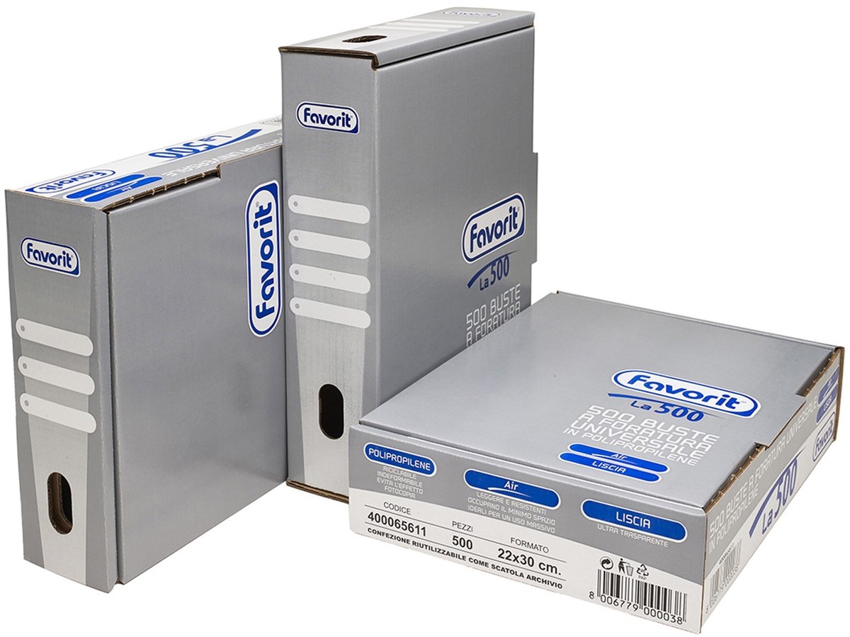Favorit La500 sheet protector 210 x 297 mm (A4) Polypropyleen (PP) 500 stuk(s)