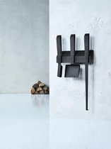 Haardset Deens Design 3-delig - wandmodel - Edge 3 - mat zwart.