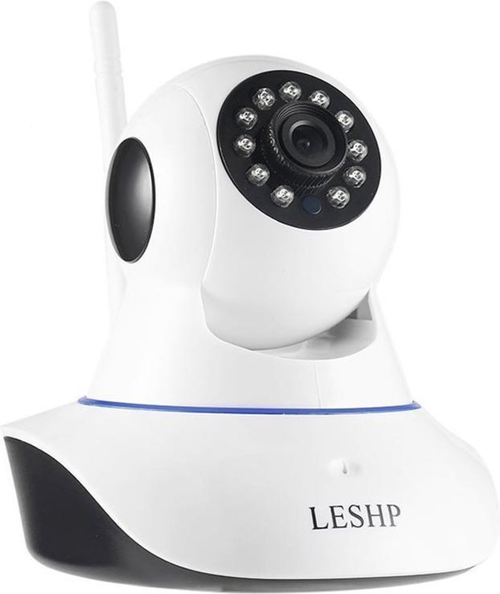 IP-camera, LESHP 1080P 2.0 MP FHD WiFi IP Cam Surveillance beveiligingssysteem Video-opname P2P Pan Tilt afstandsbediening Bewegingsdetectie Alarm Nachtzicht met tweeweg audio-ondersteuning 64 GB SD