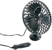 Carpoint Ventilator 12 Volt met zuignap - Zwart  - autoventilator 12v