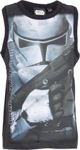 Star Wars shirt/singlet zwart-grijs maat 104