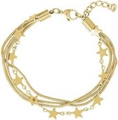 IXXXI Armband Snake and Star goudkleurig 17-20 cm B0021817001